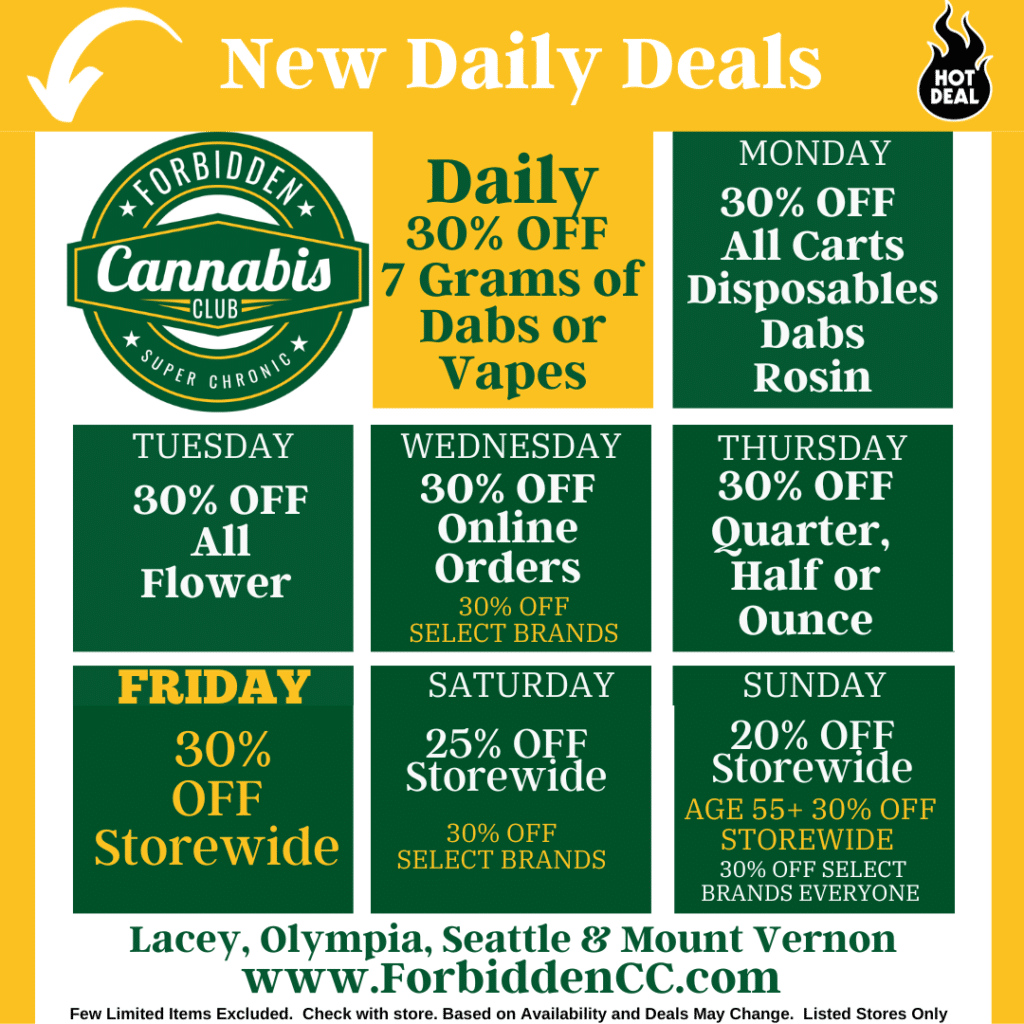 Daily Deals  Spokane's Favorite Recreational Dispensary